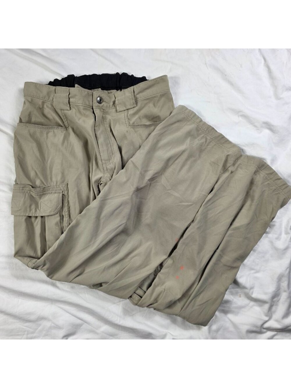 Duluth Trading DuluthFlex Dry On The Fly Cargo Pants Mens Size 32 Beige Work